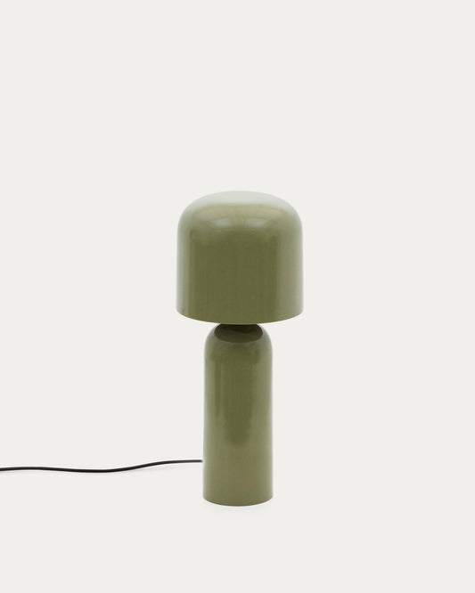 Lampe de table Monze en métal peint vert