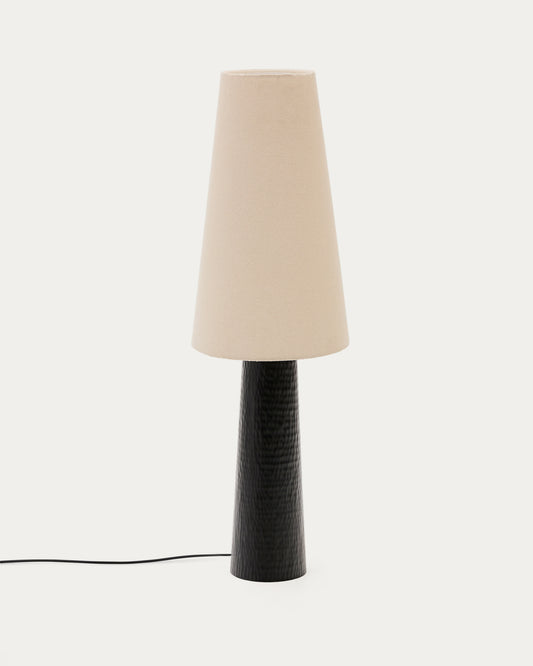 Lampadaire Senni en métal peint noir