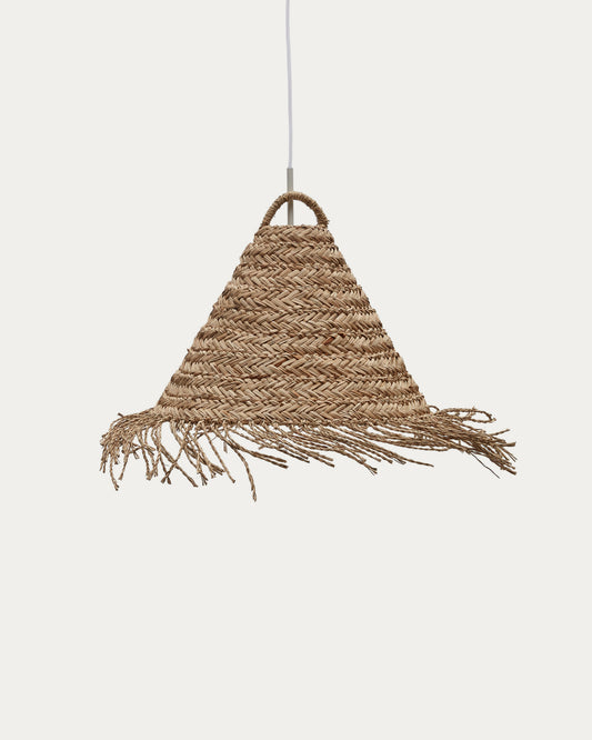 Abat-jour pour suspension Fonteta en fibres naturelles avec finition naturelle Ø 40 cm