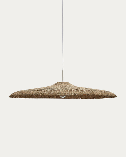 Abat-jour pour suspension Cruilles en fibres naturelles avec finition naturelle Ø 100 cm