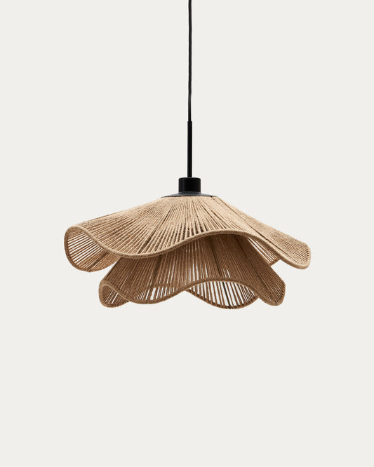 Abat-jour pour suspension Pontos jute finition naturelle Ø 50 cm