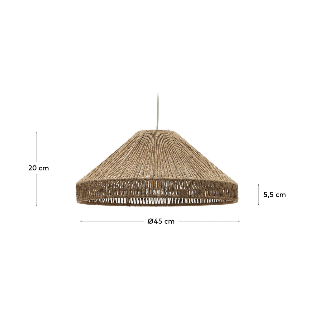 Abat-jour pour suspension Pontos jute finition naturelle Ø 45 cm
