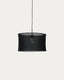 Abat-jour Mariela pour plafonnier en lin, finition noire Ø 50 x 30 cm