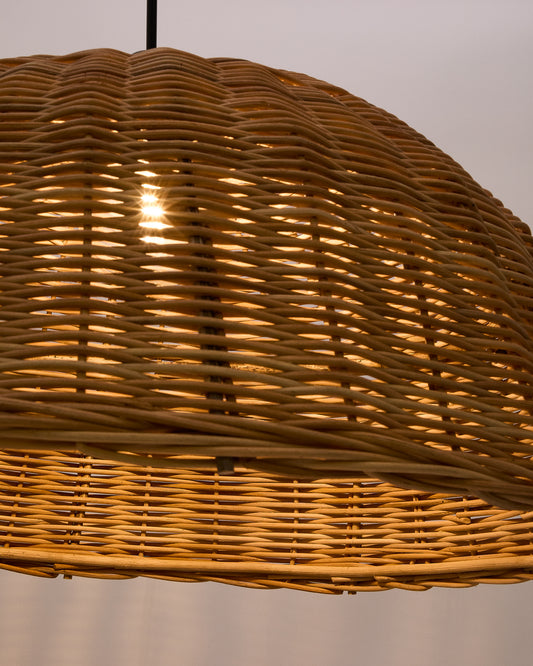 Abat-jour Jornets pour suspension en rotin, finition naturelle Ø 80 cm