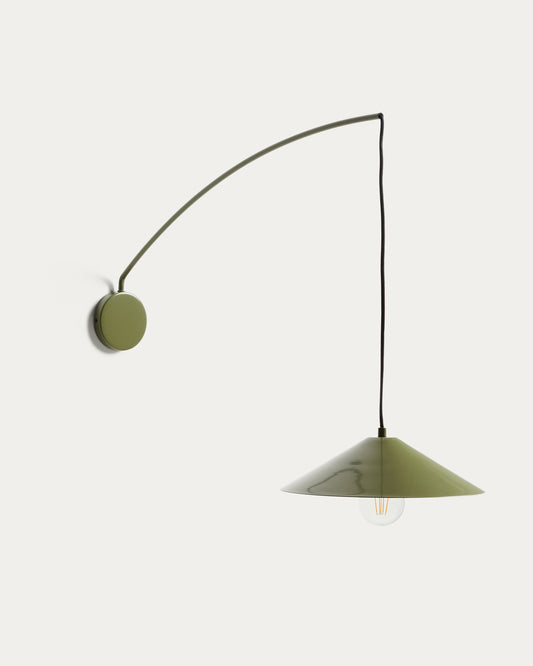 Applique Kally en métal peint vert