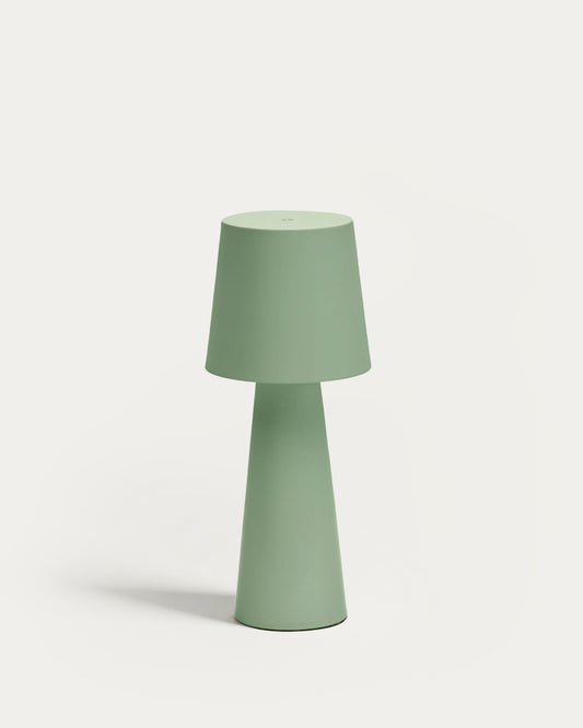 Grande lampe de table extérieure Arenys en métal avec finition turquoise
