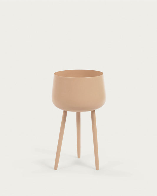 Cache-pot Apia en métal beige Ø 15cm