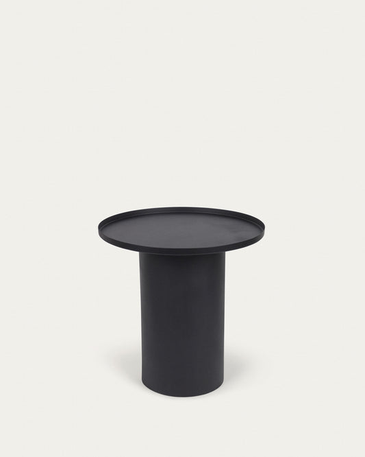 Table d'appoint ronde Fleksa en métal noir Ø 45cm