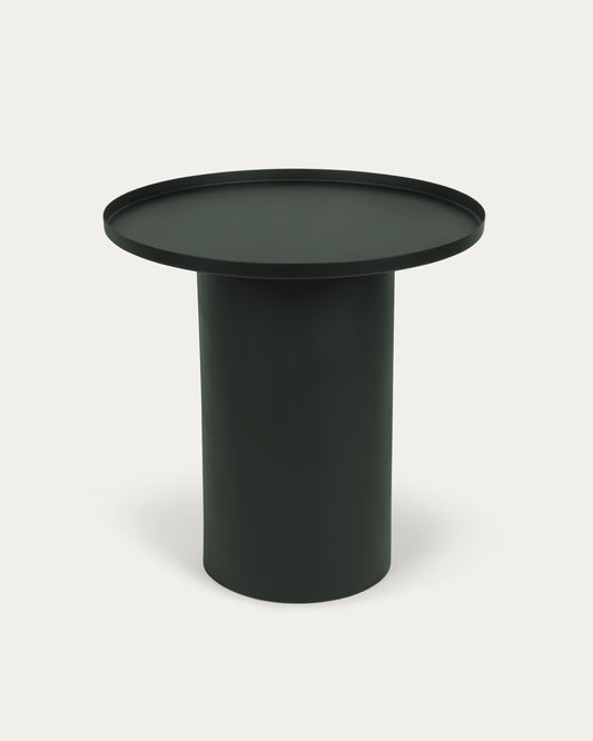 Table d'appoint ronde Fleksa en métal vert foncé Ø 45 cm