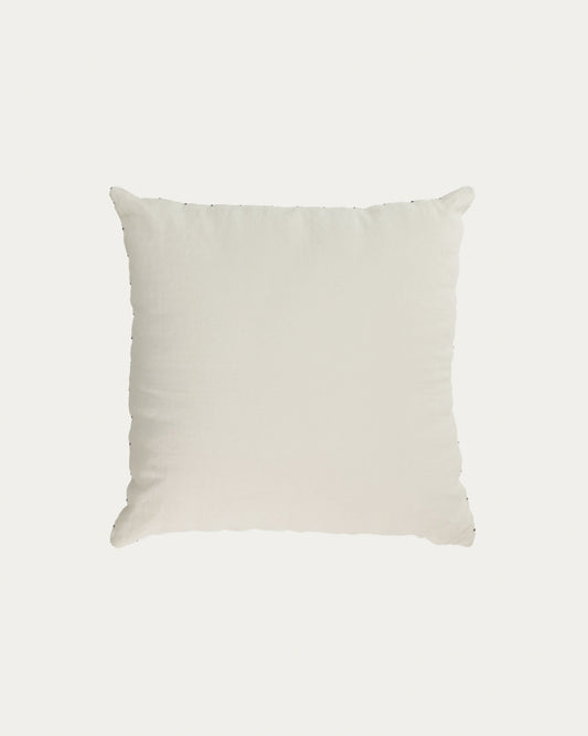Housse de coussin Elmina 100% lin blanc 45 x 45cm