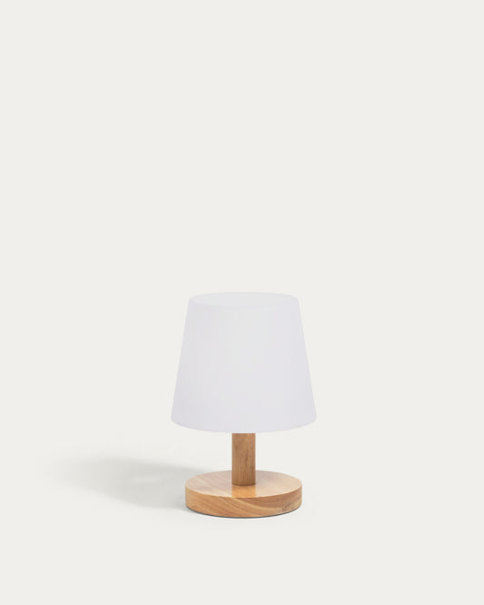 Lampe de table Ambar en polyéthylène et bois