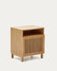 Table de nuit Beyla en bois de frêne et placage de chêne 53 x 62 cm FSC 100 %