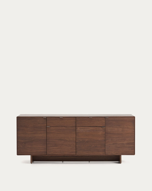 Buffet Norlen 4 portes et 2 tiroirs en placage de noyer FSC Mix Credit 194,5 x 78 cm
