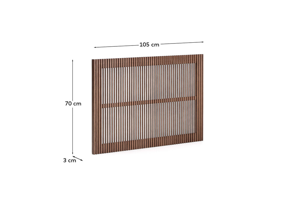 Tête de lit Beyla en bois de frêne avec finition ton noyer pour lit de 90 cm FSC 100 %