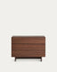 Commode Norlen 3 tiroirs en placage de noyer FSC Mix Credit 101 x 75 cm