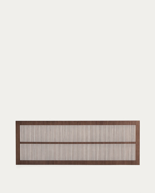 Tête de lit Beyla en bois de frêne massif avec finition ton noyer pour lit jusqu’à 180 cm FSC 100 %
