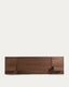 Norlen headboard with 2 bedside tables in walnut veneer with a dark finish and LED light for beds up to 180cm FSC Mix Credit