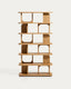 Aduma natural-coloured finish oak veneer shelving unit FSC 100% 100 x 187 cm