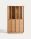 Vitrine Onix en bois de chêne et placage de chêne finition ton naturel 100 x 170 cm FSC Mix Credit