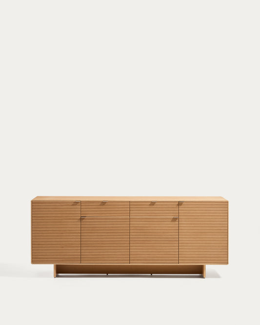 Buffet Norlen 4 portes et 2 tiroirs en placage de chêne avec finition naturelle FSC Mix Credit 194,5 x 78 cm