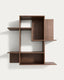 Ina modular shelving unit in ash veneer with walnut-tone finish 80 x 80cm FSC 100%