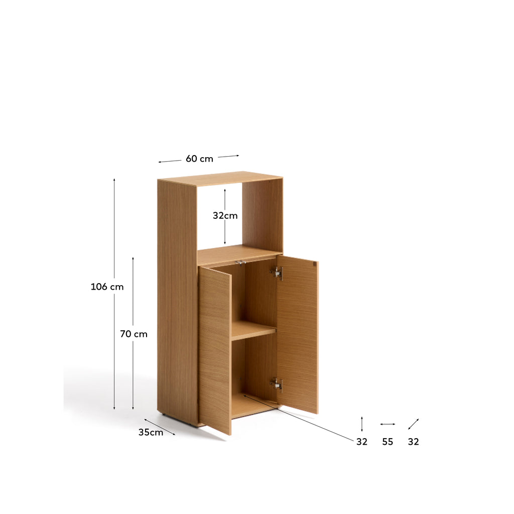 Étagère Visala en placage de chêne 60 x 106 cm FSC 100 %