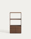 Étagère Visala avec 1 étagère visible en placage de noyer 60 x 106 cm FSC 100 %