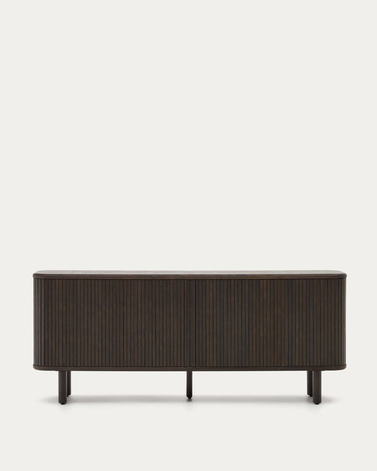 Buffet Mailen 2 portes en placage de frêne avec finition foncée 180 x 75 cm