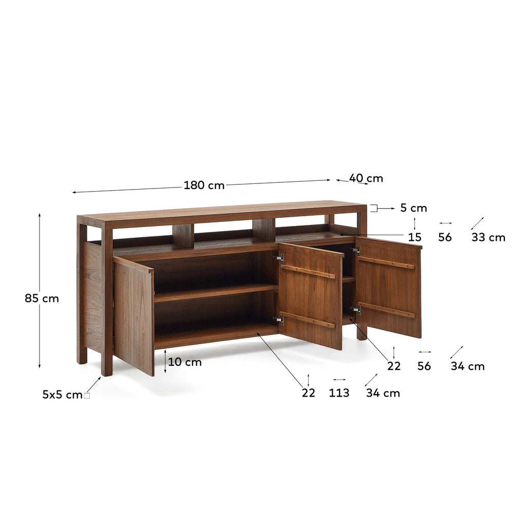 Buffet Sashi en bois de teck 180 x 85 cm