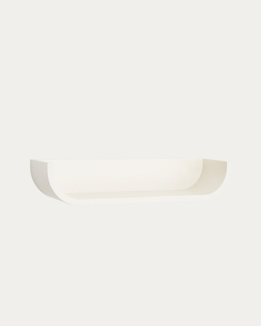 Étagère Salaya en contreplaqué de frêne avec finition laquée beige 60 x 12 cm