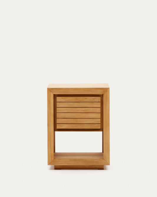 Meuble de salle de bain Kenta bois de teck finition naturelle 60 x 45 cm