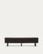 Meuble TV Mailen 2 portes en placage de frêne avec finition foncée  200 x 50 cm