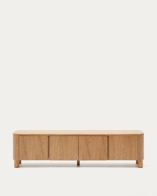 Meuble TV Salaya en contreplaqué de frêne FSC Mix Credit 200 x 52 cm