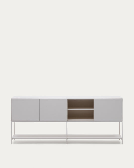 Buffet Vedrana 3 portes DM laqué blanc 195 x 80 cm