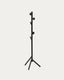 Nadue coat rack in solid beech wood with black finish 163 cm