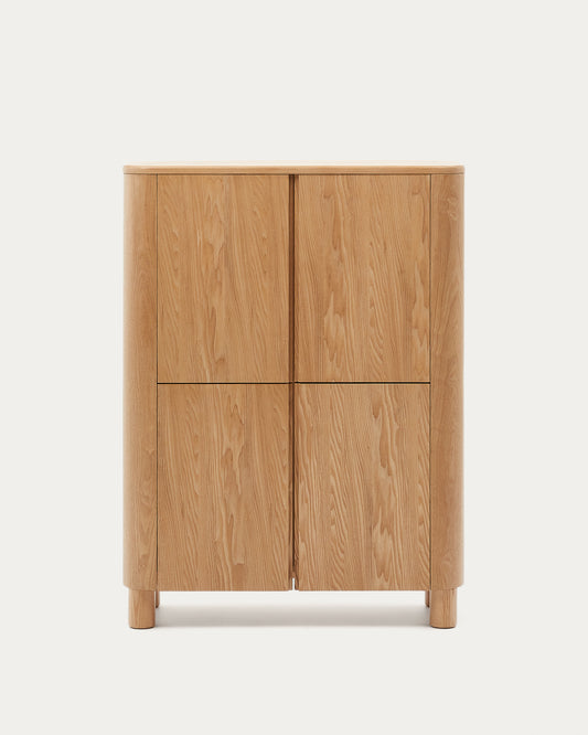 Buffet haut Salaya en contreplaqué de frêne FSC Mix Credit 100 x 134 cm