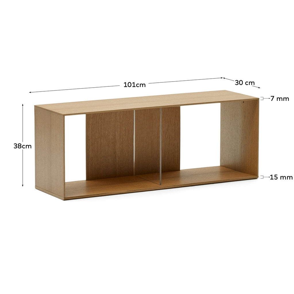 Module étagère grand format Litto en placage de chêne 101 x 38 cm