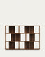 Lot Litto de 6 étagères modulables en placage de noyer 168 x 114 cm