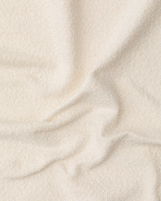 Ascot white fleece fabric sample, 10 x 15 cm