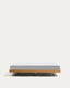 Base Norlen en placage de chêne avec finition naturelle pour matelas de 160 x 200 cm FSC Mix Credit