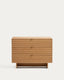 Commode Norlen 3 tiroirs en placage de chêne avec finition naturelle FSC Mix Credit 101 x 75 cm
