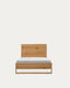 Lit Alguema en placage de chêne avec finition naturelle pour matelas 90 x 190 cm