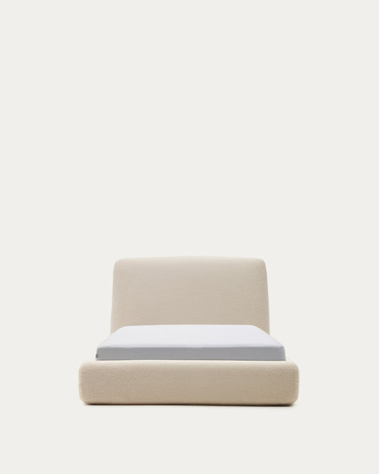 Lit déhoussable Martina bouclette écru pour matelas   de 90 x 200 cm FSC Mix Credit
