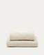 Housse pour lit Martina bouclette écru pour matelas de 180 x 200 cm