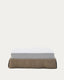 Jaira base with removable linen and cotton cover in taupe for a 150 x 190 cm mattress
