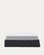 Base déhoussable Jaira en lin et coton gris anthracite pour matelas de 160 x 200 cm