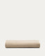 Taupe linen and cotton Jaira headboard cover for a bed up to 150 cm