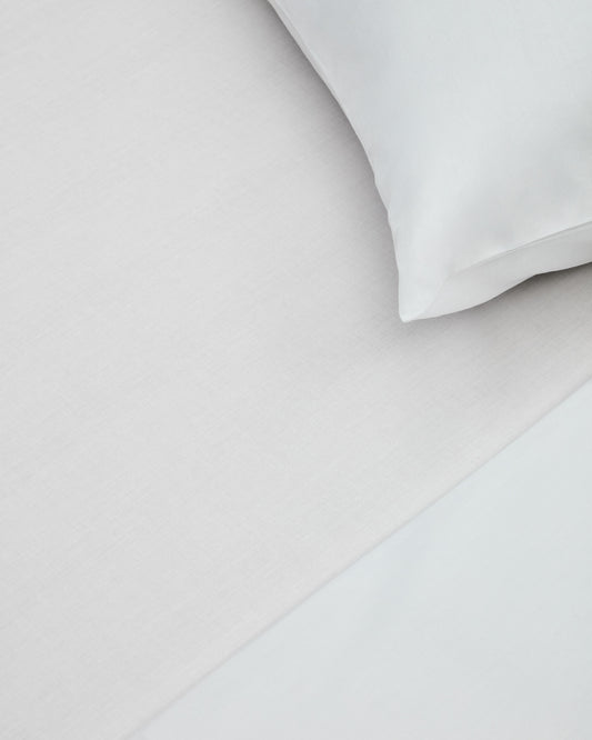 Drap-housse Teia 100% percale de coton 180 fils blanc 150 x 200 cm