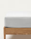 Drap-housse Teia 100% percale de coton 180 fils blanc 180 x 200 cm