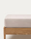 Drap-housse Simmel en mélange de lin couleur grise pour lit 180 cm
